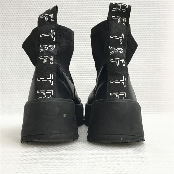 ザラ&frasl;ZARA TRF☆トラックソール&frasl;リブニット&frasl;ショートブーツ36&frasl;size