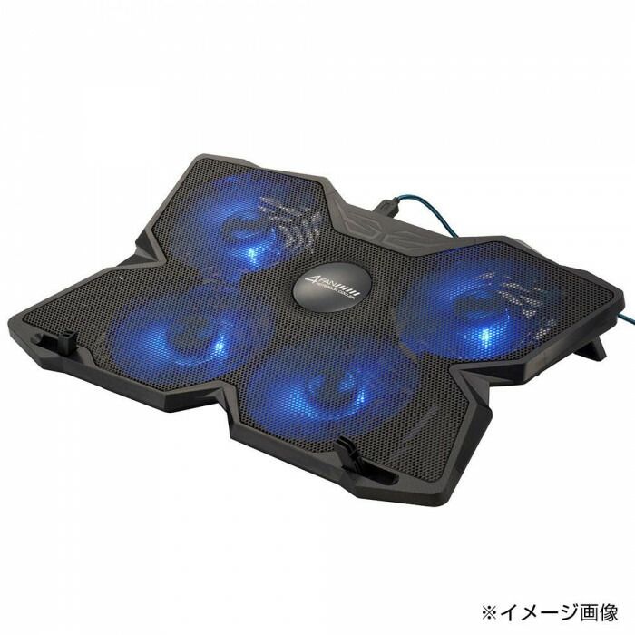 PC周辺機器 OHM ノートパソコンクーラー 4ファン PC-SC02-K