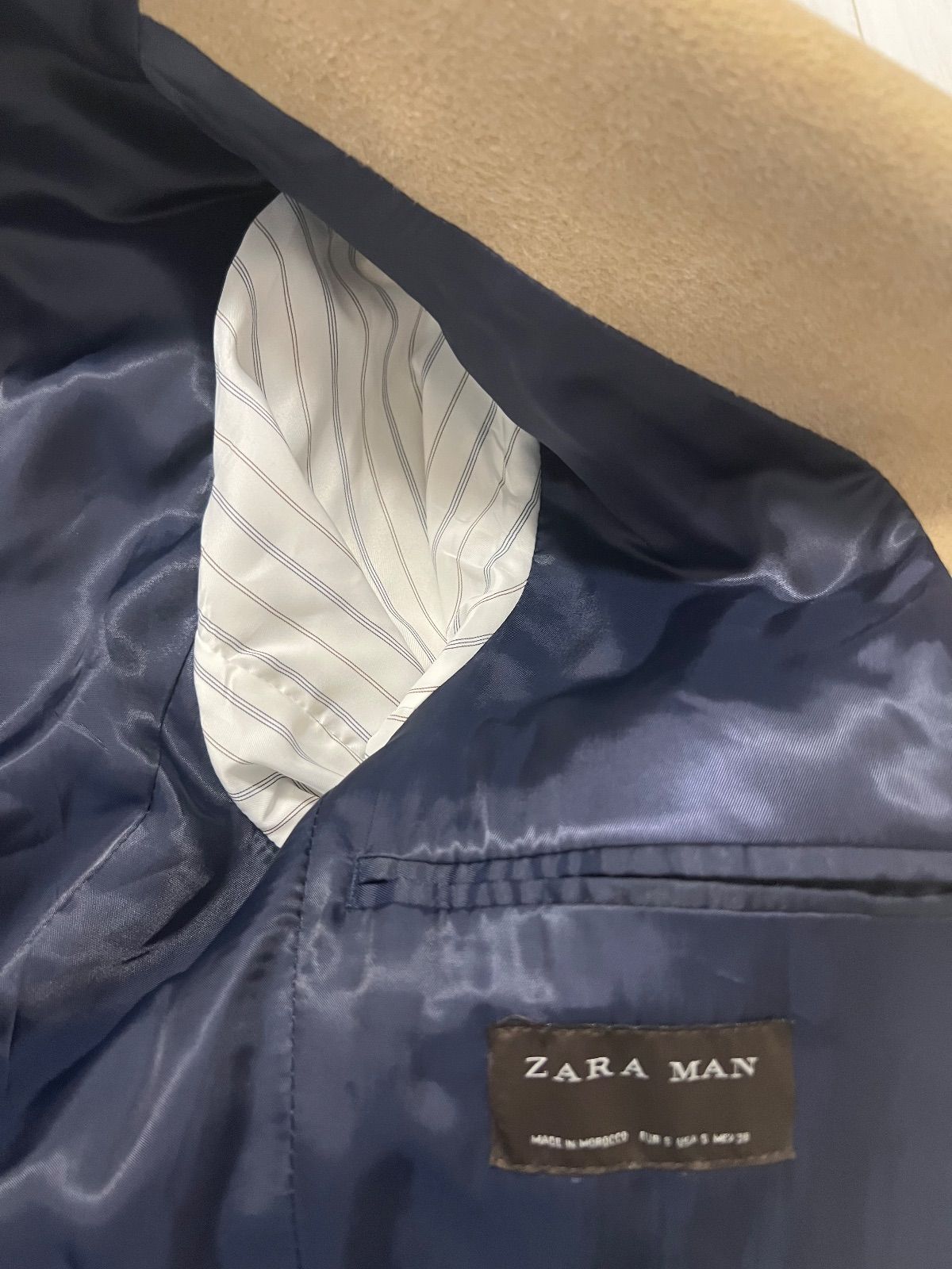 ZARA ロングコート M 肌色〜茶色 - メルカリ