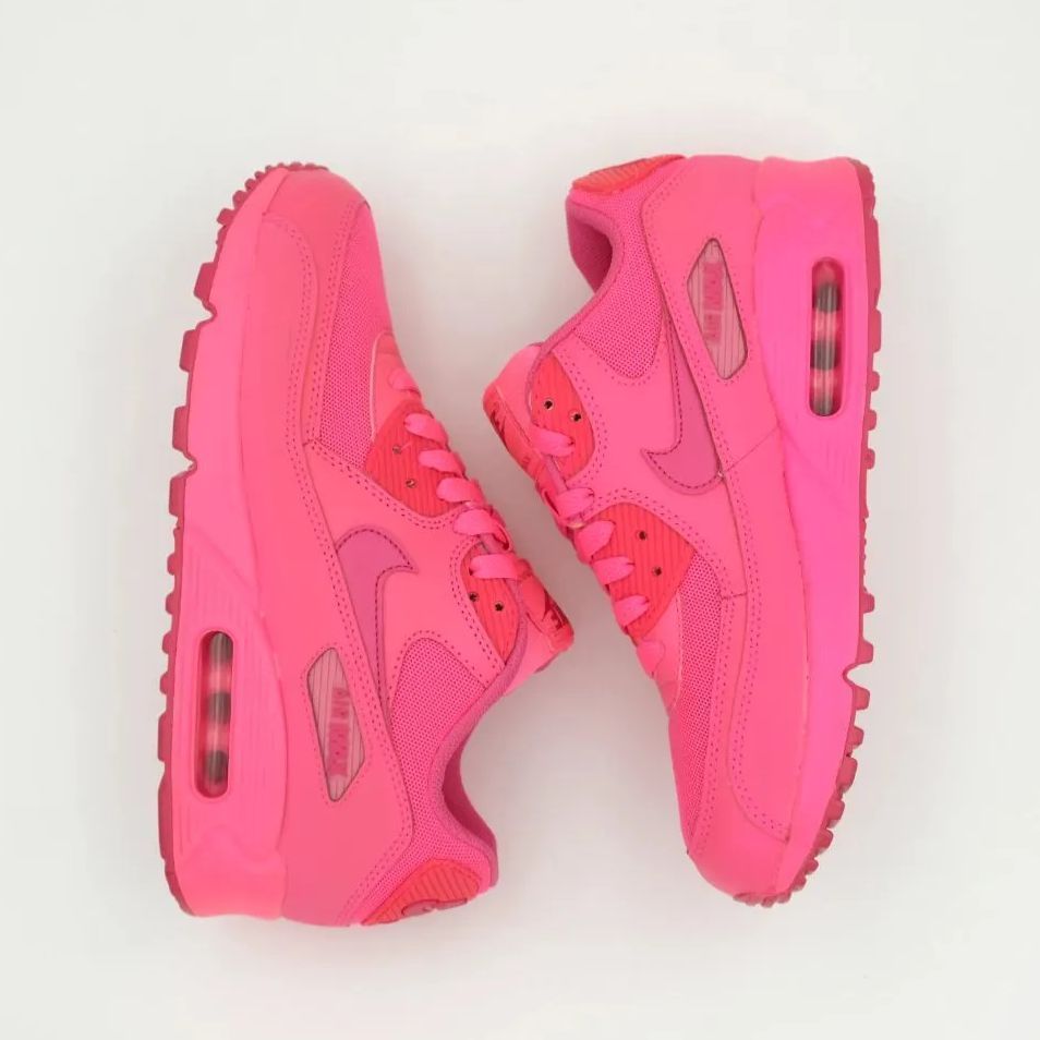 NIKE AIR MAX 90 GS HYPER PINK ナイキ エア マックス ハイパー ピンク ネオン 蛍光 24.5cm 345017 601  - メルカリ