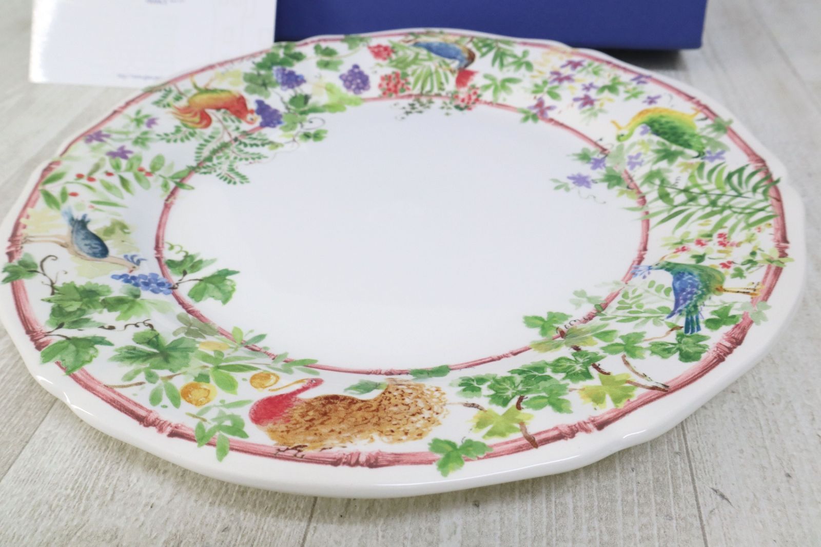 美品 希少 Gien ジアン Villa Medicis ヴィラメディチ プレート 約23cm