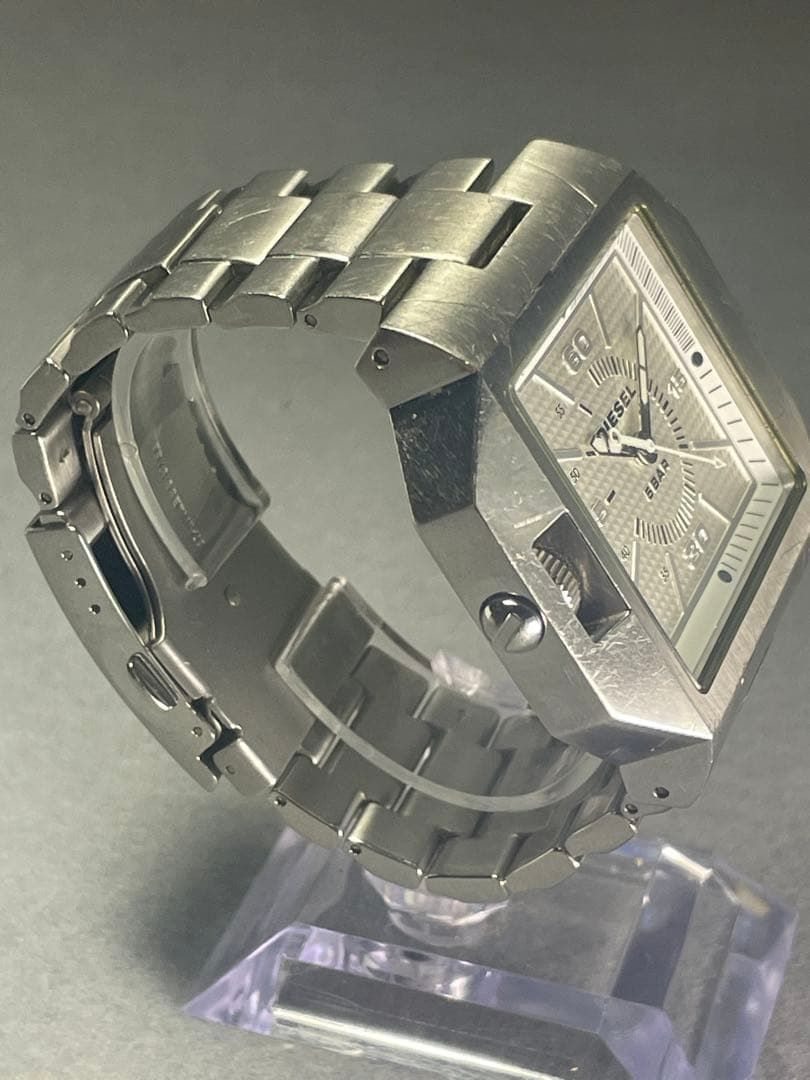 DIESEL ディーゼル DZ-1381 スクエア メンズ 腕時計 稼働品 電池新品