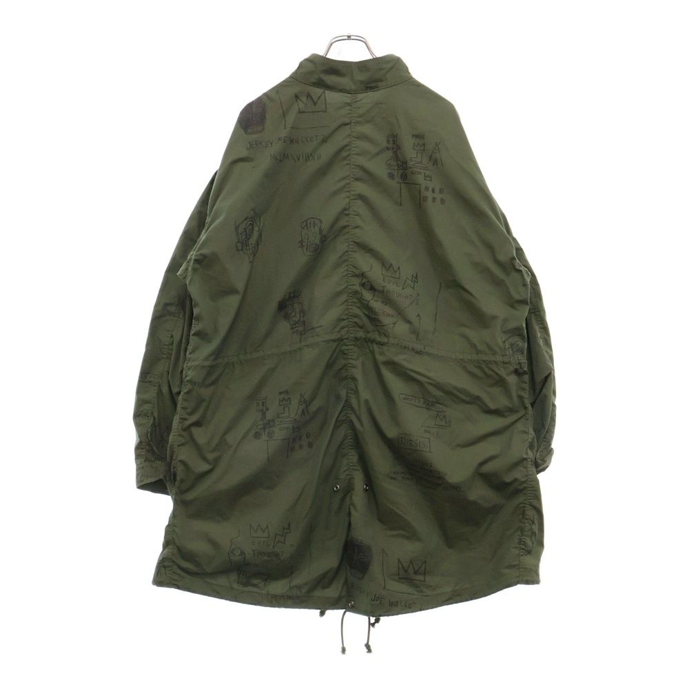 junya watanabeバスキア モッズコート JUNYA WATANABE MAN】 綿ウェザープリントフィッシュテール