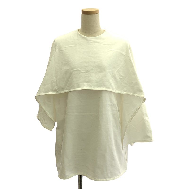 【美品】  JIL SANDER / ジルサンダー | 2024SS | Crew Neck Sleeveless T-Shirt / コットン バックジップ プルオーバー ブラウス | M | ホワイト | レディース JIL SANDER（ジルサンダー） 【美品】 | 2024SS | Crew Neck