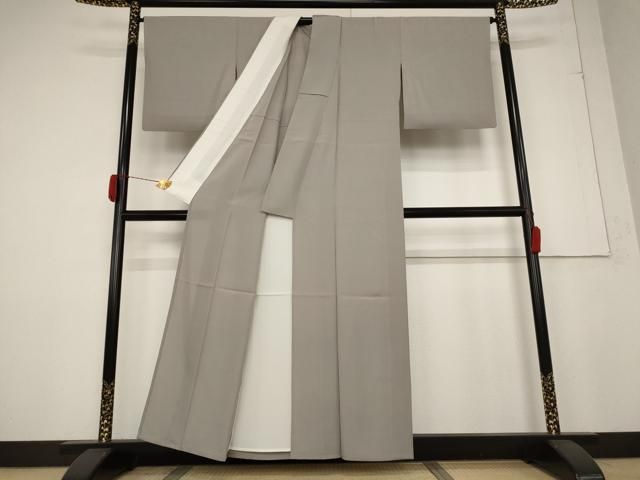 平和屋着物*夏物 色無地 絽 茶鼠色 洗える着物 AABB0615st