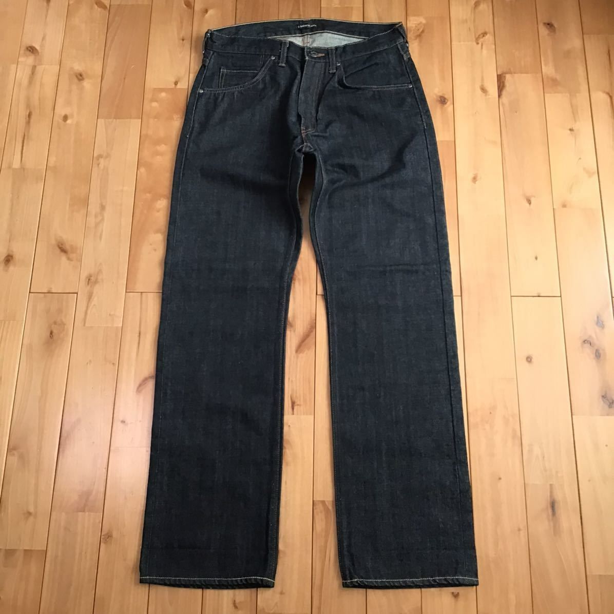 ☆美品☆ BAPE champion 刺繍 デニム パンツ Mサイズ a bathing