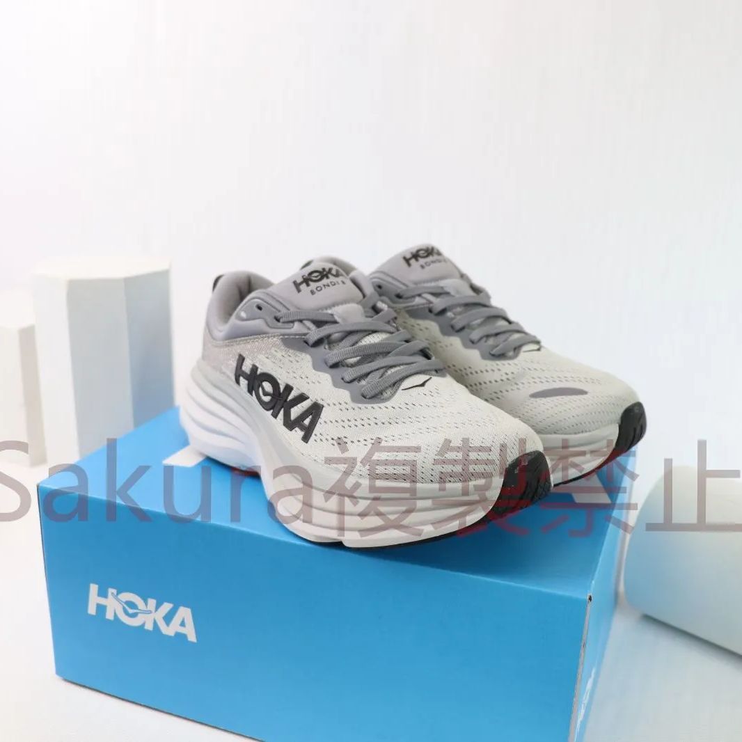 HOKA ONE ONE BONDI 8 ホカオネオネ ボンダイ8   ランニングシューズ レディース スニーカー  グレー