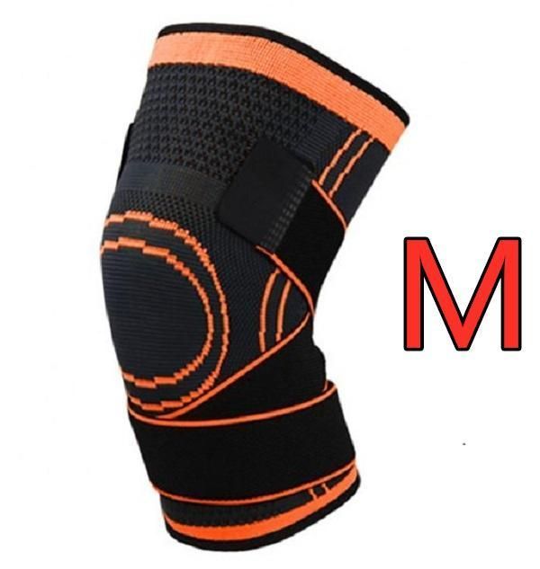 膝サポーター Mサイズ 橙色 2枚セット 加圧式 膝固定関節靭帯 オレンジ