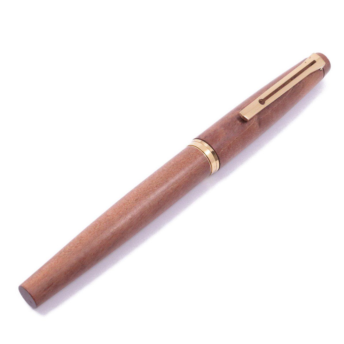 PILOT パイロット カスタム グランディ 万年筆 18Kペン先 木製 ウッド ブラウン×ゴールド いおき質店 ネーム刻印入