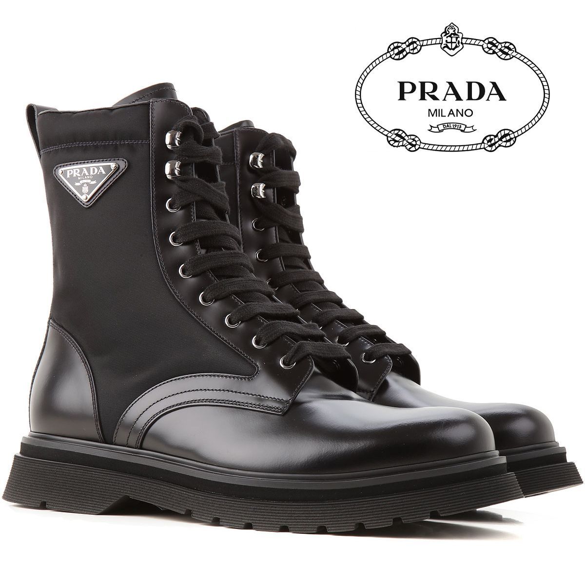 2 PRADA ブラック ミドルブーツ UK 7.5 - セレクトショップNEO