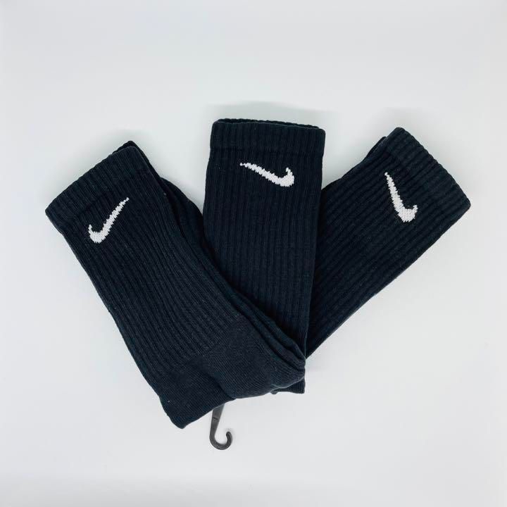 匿名発送 NIKE ナイキ クルー ソックス ブラック 3足組 25〜27cm