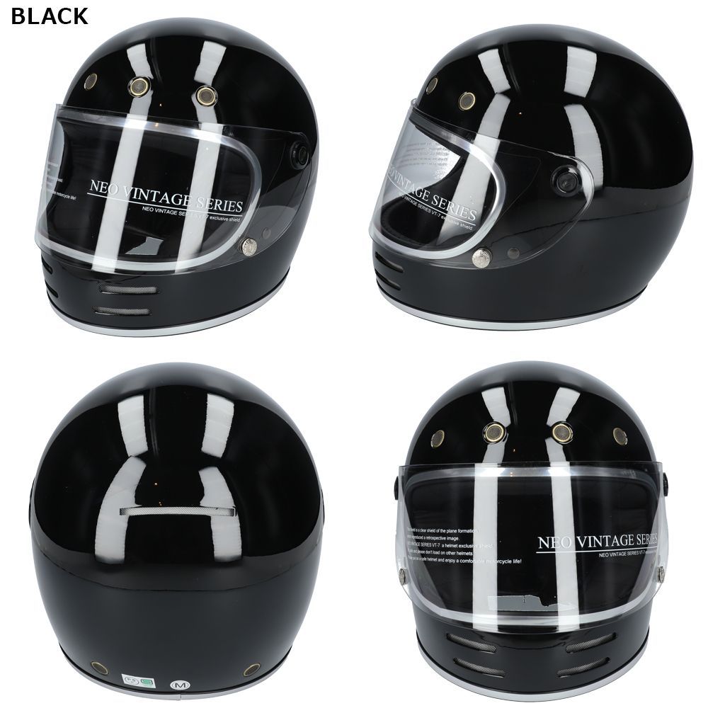 【NAVI】ヴィンテージヘルメット　メット工業製 Mサイズ 57～58cm 6色 ヘルメット バイク フルフェイス フルフェイス