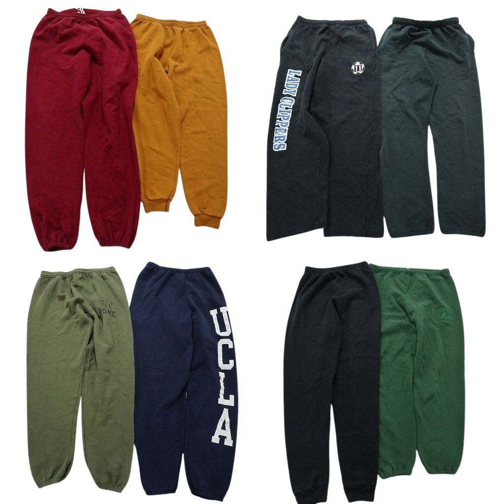 古着卸 まとめ売り スウェット パンツ 8枚セット メンズ Ｍ |Ｌ ラッセル Lee ジョガーパンツ USMC ミリタリー 古着 NC0814