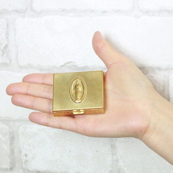真鍮 小物ケース （聖母マリア）グアダルーペ メダイ キリスト