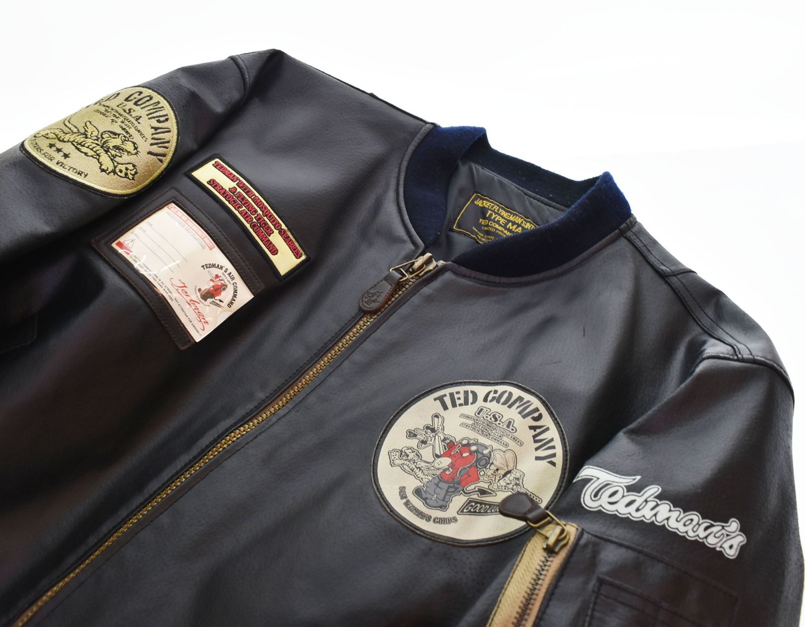テッドマン TEDMAN TED COMPANY TYPE MA-1 LEATHER レザー MA1 テッドマン TEDMAN TED COMPANY TYPE MA-1 LEATHER レザー MA1