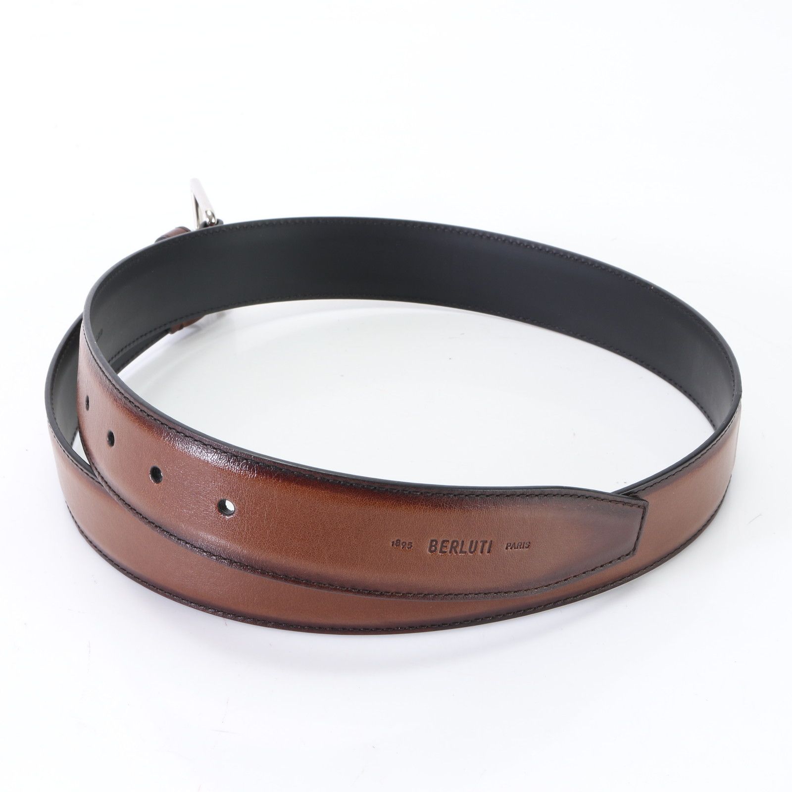 Berluti(ベルルッティ) レザー ベルト ブラウン 茶 KK201 Berluti