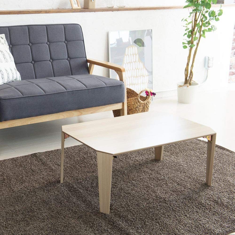 木製 NA 折り畳み 50cm ローテーブル x 折れ脚 ワイド 75cm 幅広 幅 センターテーブル カームテーブル 北欧 テーブル 完成品 折りたたみ 白 永井興産 CALM-75 MARWIL-DEMENAGEMENTS_CH