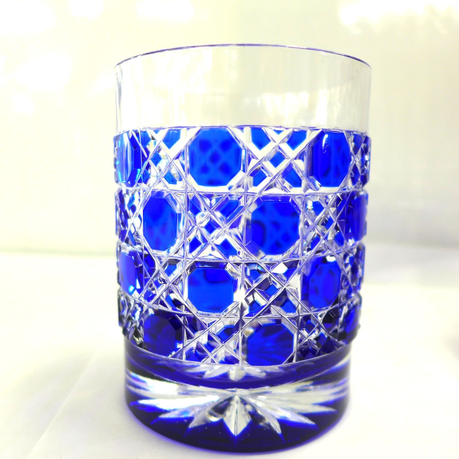 BOHEMIA CRYSTAL ボヘミアクリスタル ブルー デキャンタ＆グラス