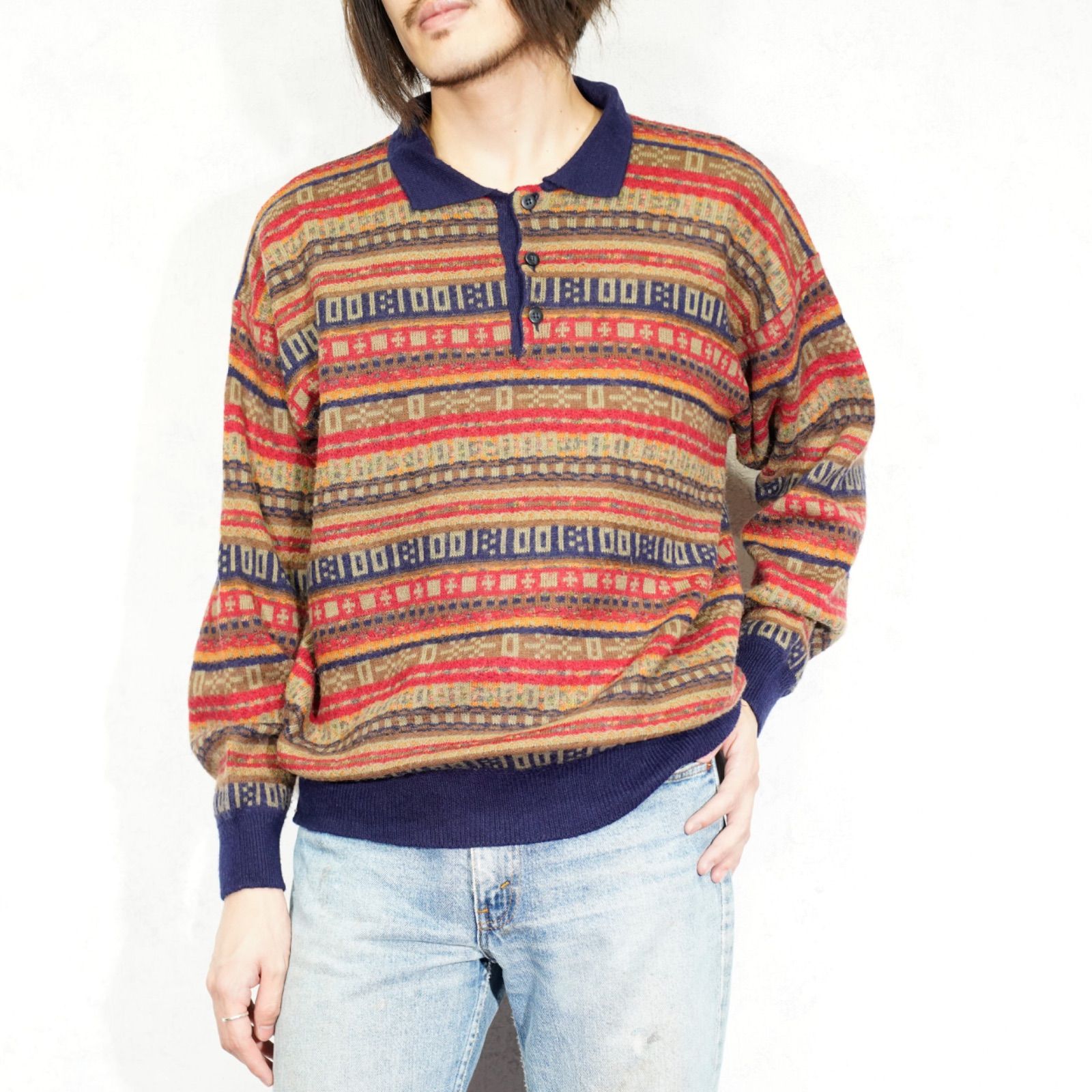 【全品送料無料】 春夏/LANVIN COLLECTION/50サイズ/モックネック サマーニット セーター