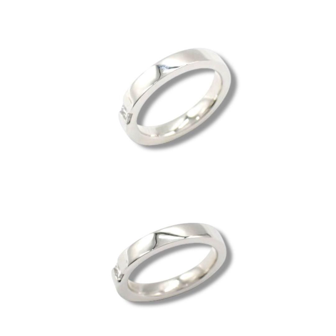 ハリーウィンストン プリンセスカット マリッジ ダイヤ Pt950 3386