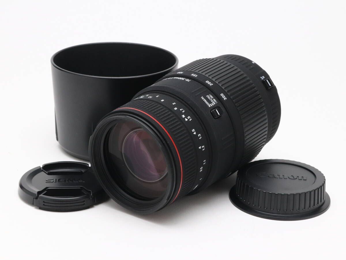AA- 上品 SIGMA シグマ 70-300mm F4-5.6 DG APO Canon EFマウント ブラック 初期不良返品対応 44-218