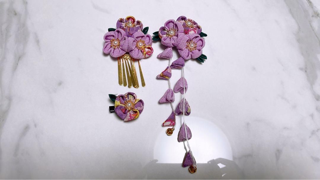 匿名配送️つまみ細工髪飾り　七五三753 初節句ひな祭り　袴浴衣着物　うさぎ　桜 匿名配送❣️つまみ細工髪飾り七五三753 初節句卒業式袴振袖浴衣うさぎ桜