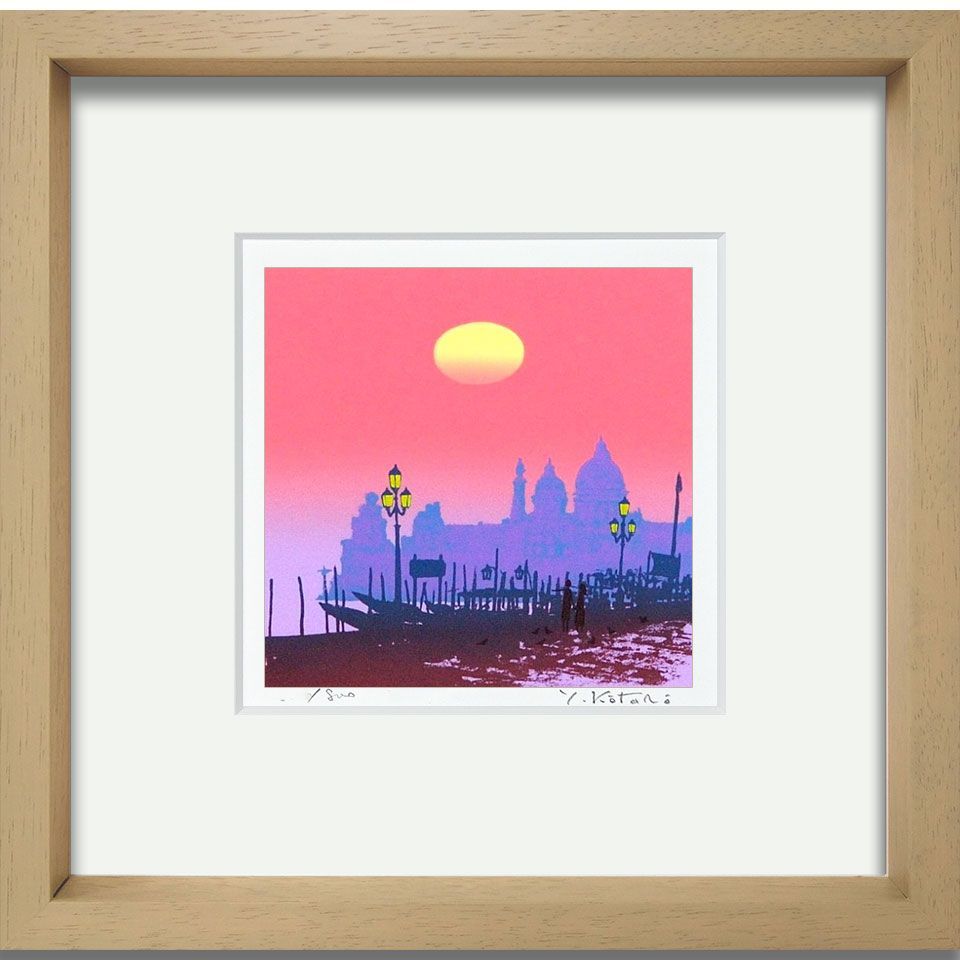 ベルナール・ビュッフェLe Mont Saint-Michel、希少画集の額装画