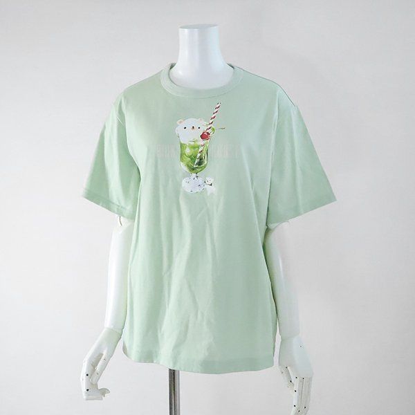 ピンクハウス しろくまとクリームソーダのTシャツ 美品* PINK HOUSE ◇ しろくまアイス クリームソーダプリント T