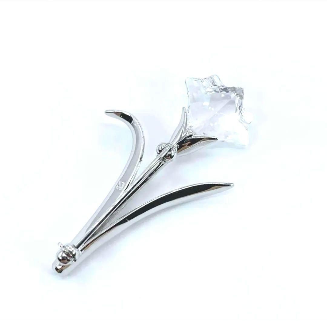 専用です。☆SWAROVSKI☆きらきらクリア　ロングブローチ/シルバー ☆SWAROVSKI☆きらきらクリア ロングブローチ/シルバー