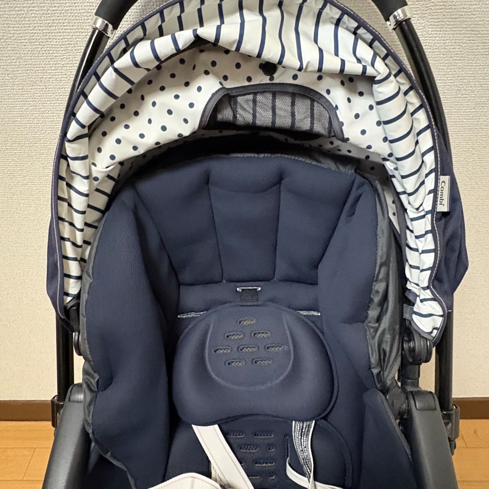 【美品】おまけ付き★コンビベビーカー メチャカルハンディオート4キャス ネイビー ベビーカーレンタル｜コンビ メチャカルハンディオート4キャス