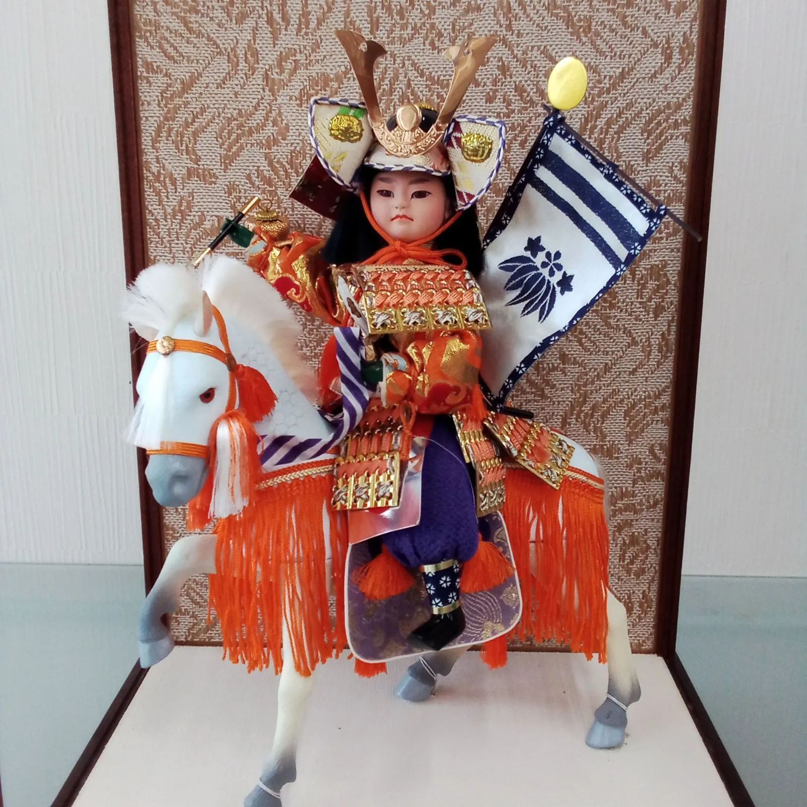 五月人形 武士 約50センチ 五月人形 赤金装飾 武士の衣装