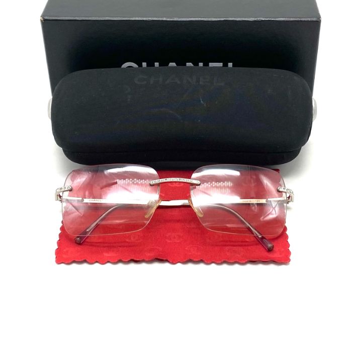 CHANEL シャネル ラインストーン シルバー サングラス eY09248N