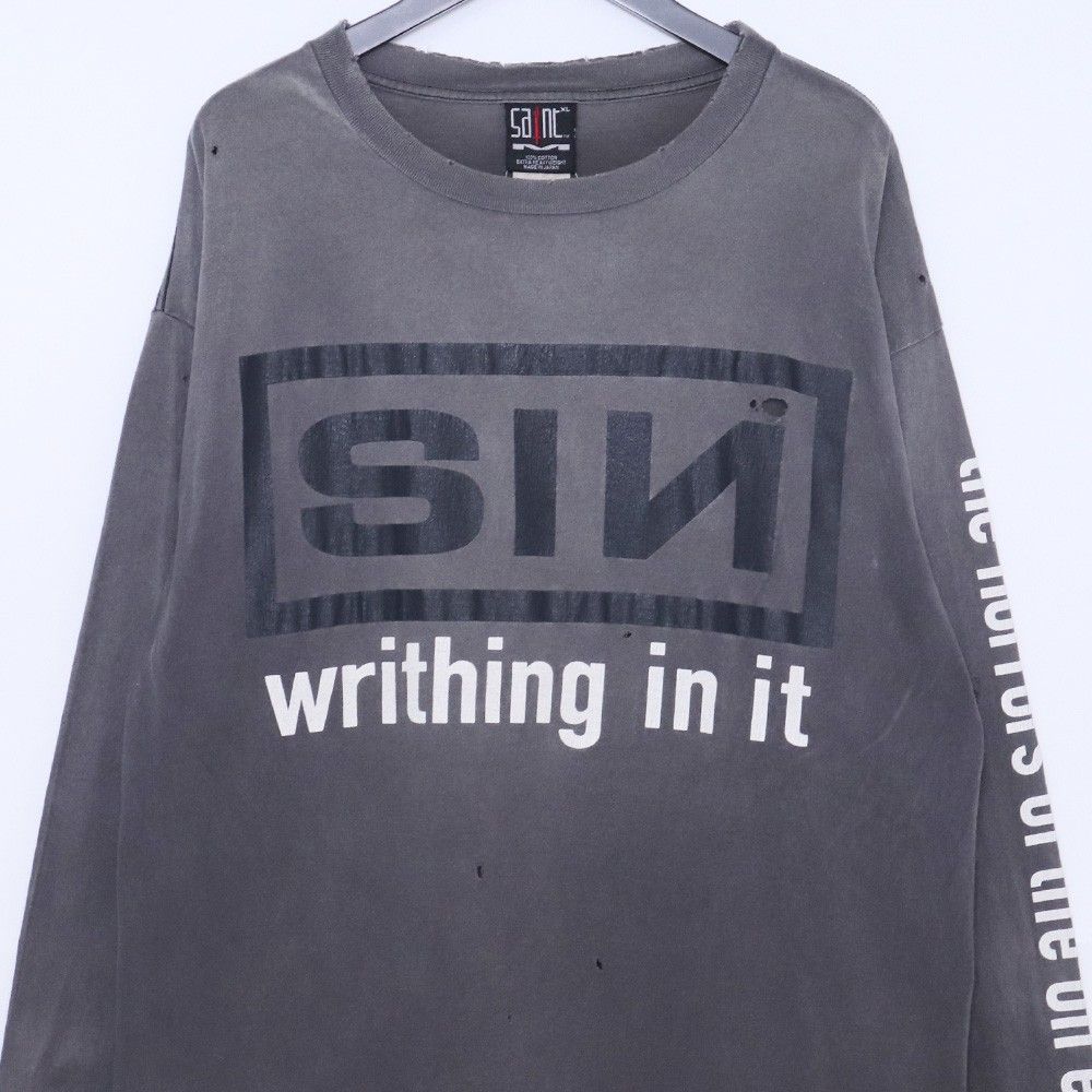 SAINT MICHAEL LS TEE SIN BLACK XLサイズ ブラック SM-A22-0000