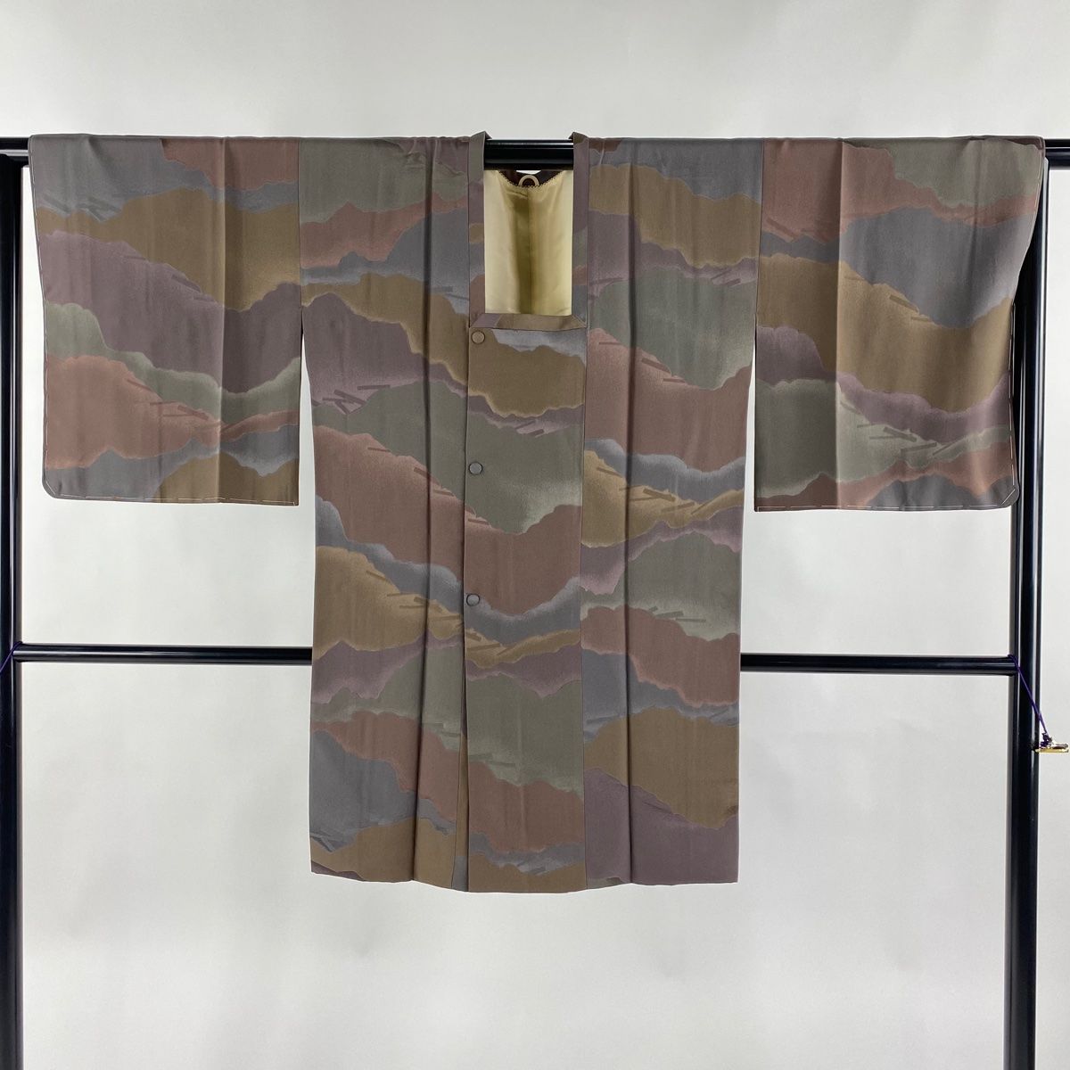 羽織 抽象模様 ベージュ お洒落 くすみカラー 着物 033a d 振舞い 