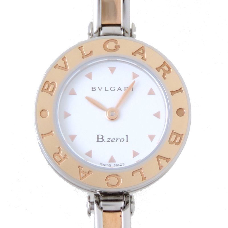 軽い擦り傷小さい打痕針ブルガリ BVLGARI BZ22SG B-zero1 K18PGコンビ クォーツ レディース 内箱・保証書付き_776859