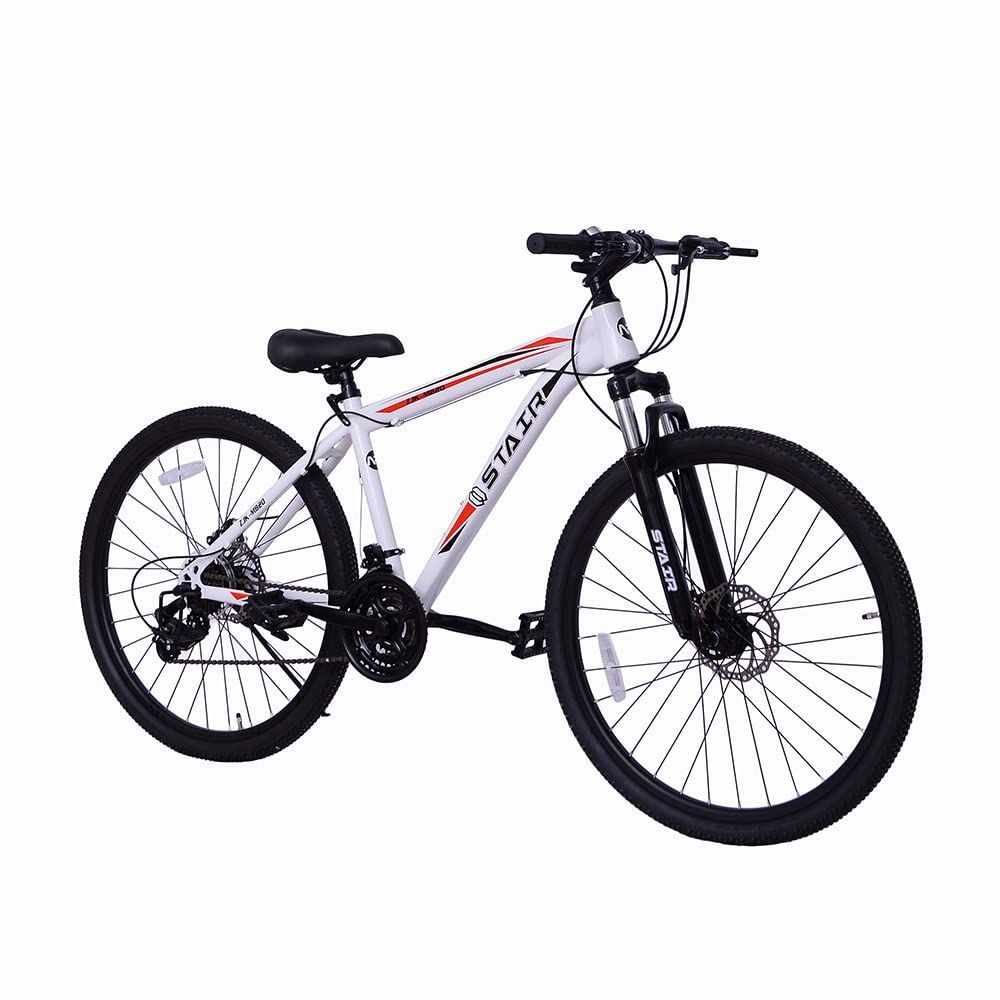 マウンテンバイク クロスバイク シマノ21段変速 自転車 26インチ 前後ディスクブレーキ器 フロントサスペンション MTB 前輪クイックレバー ワイヤ錠・ライトのプレゼント付き