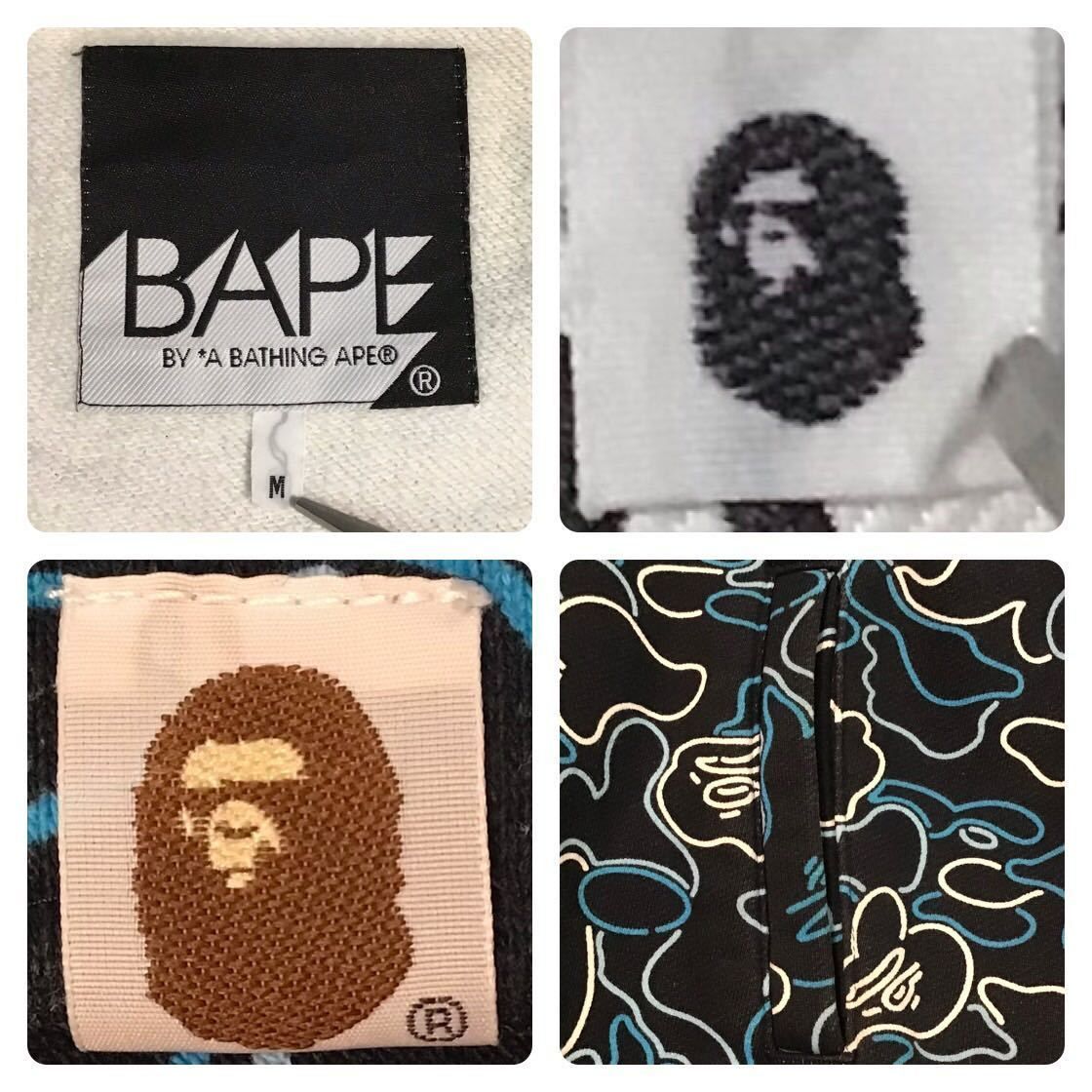 ネオンカモ BAPE Neon Camo スウェット スタジャン a bathing ape