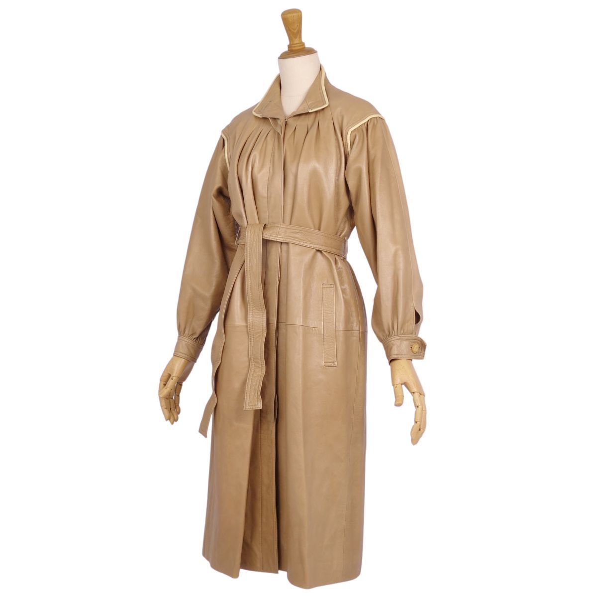 Vintage ロエベ LOEWE コート ベルト付き ロングコート