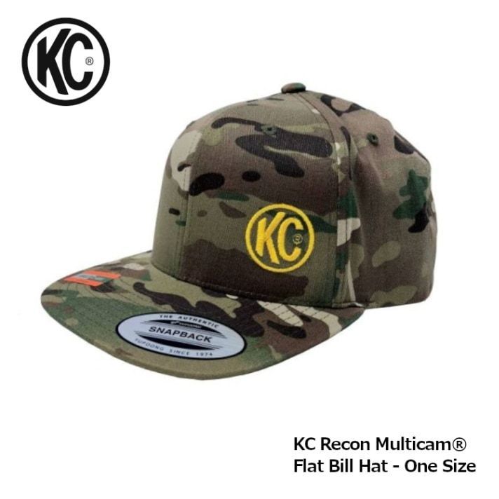KC HiLiTES KC Recon Multicam® Flat Bill Hat - One Size カモフラージュ柄 迷彩柄 キャップ 帽子 ユニセックス