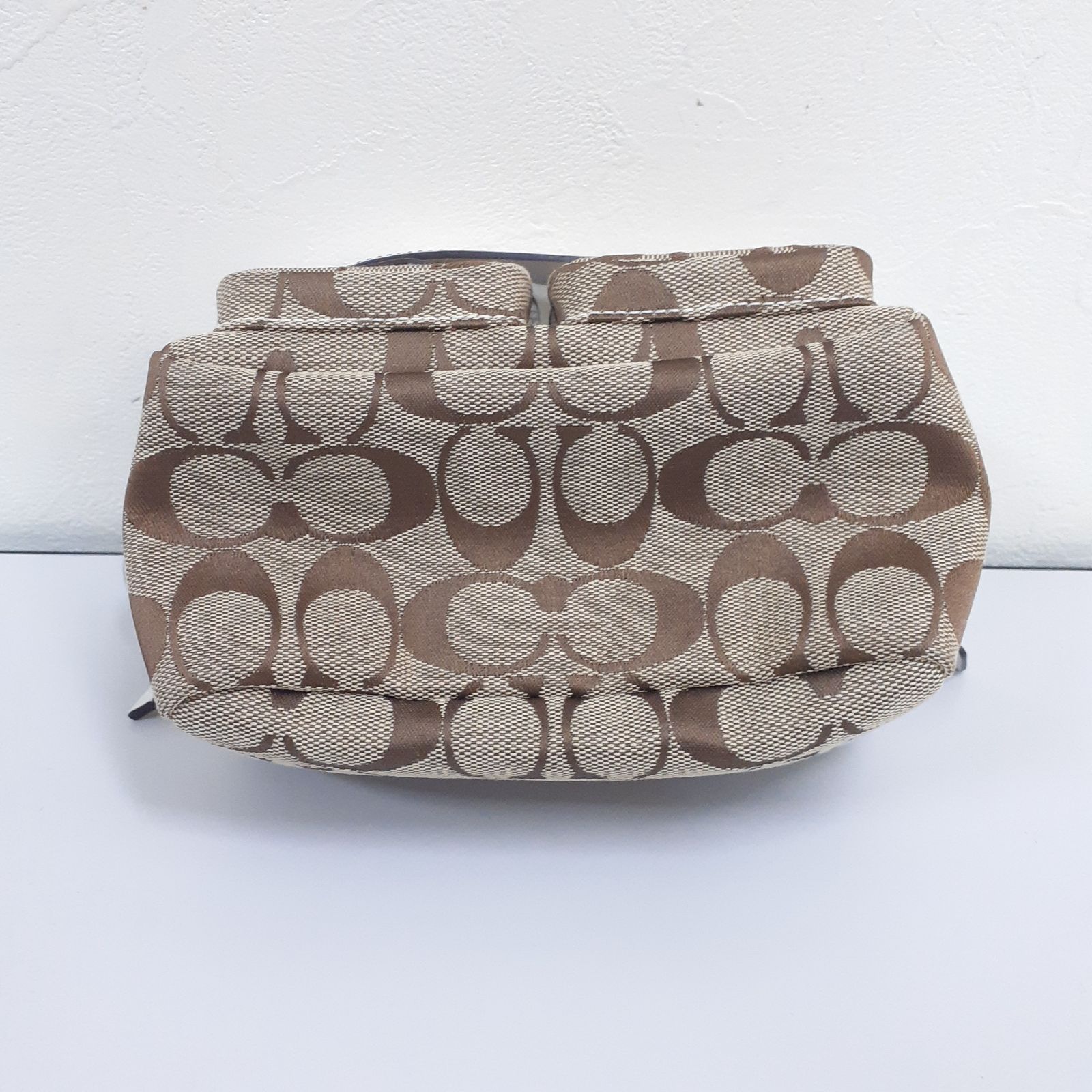 三沢店85-1-0730】Coach Signature Brown Mini Satchelbag コーチ 