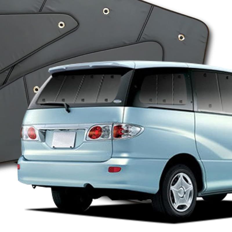 趣味職人 プライバシー サンシェード 車 エスティマ 30 系 40 系 リア カーテン 車中泊 グッズ 対応 01s-a011-re 0