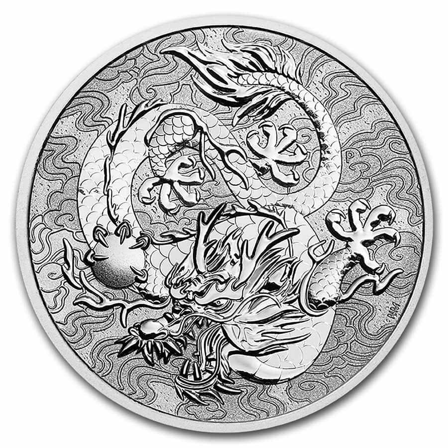 [保証書・カプセル付き] 2021年 (新品) オーストラリア「ドラゴン・龍」純銀 1オンス 銀貨