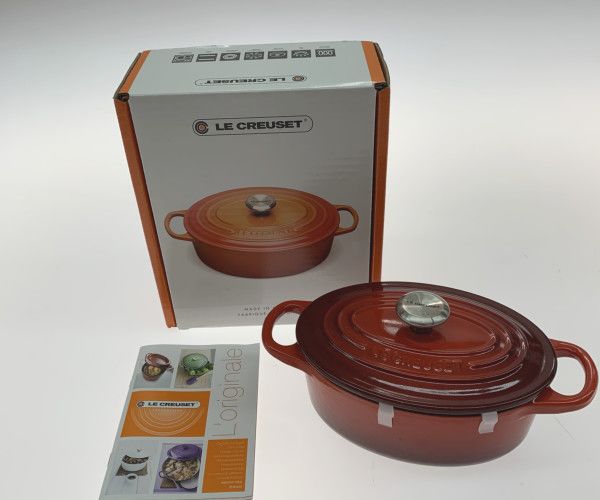 値下げしました。LE CREUSET シグニチャーココットオーバル17センチ ル・クルーゼ シグニチャー ココット・オーバル 27cm [オレンジ