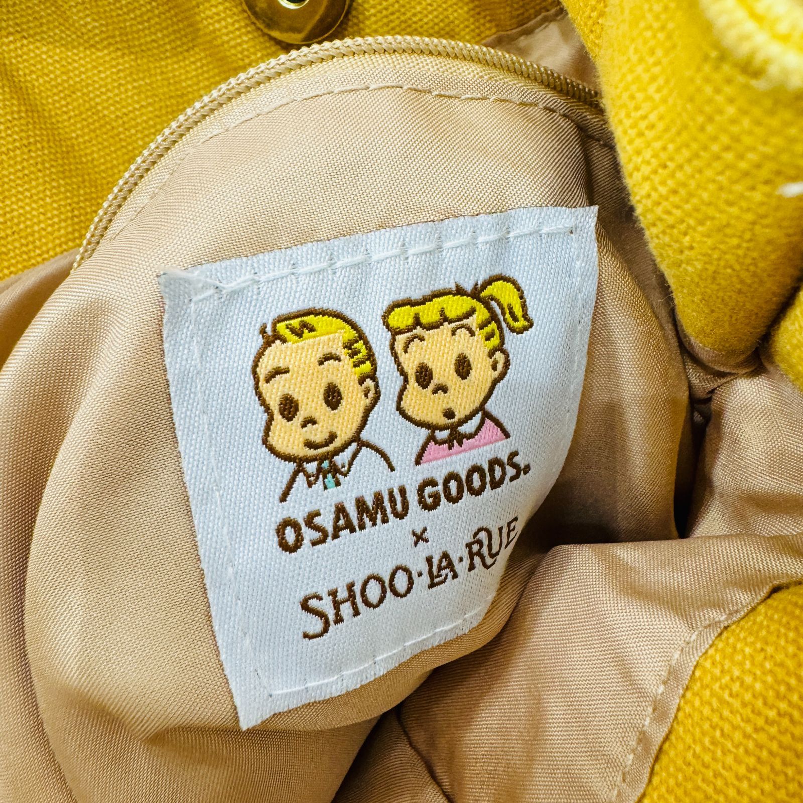 A【未使用・保管品】SHOO.LA.RUE シューラルー OSAMU GOODS コラボ商品 トートバッグ イエロー  レディース メンズ 普段使い