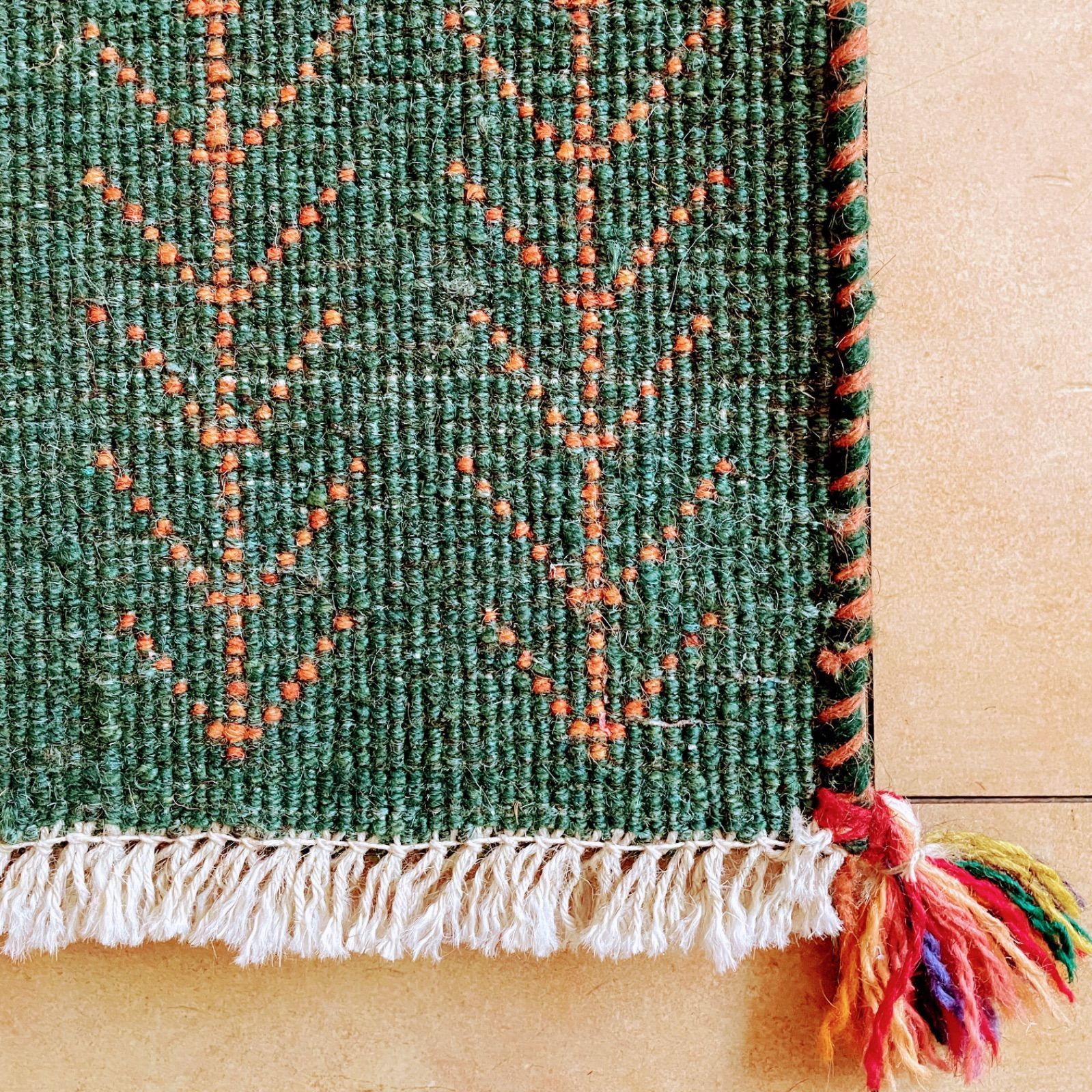 ギャッベ座布団 ペルシャ 本物 手織り ペルシャ絨毯 ギャベ 手織り絨毯