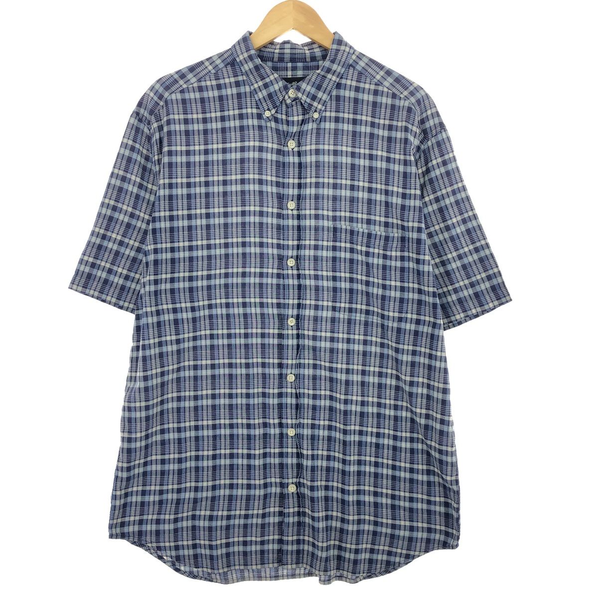 古着 00年代 エディーバウアー Eddie Bauer 半袖 ボタンダウン チェックシャツ メンズL相当/eaa485078