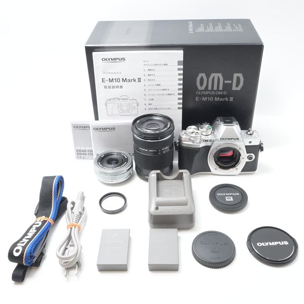 オリンパス OLYMPUS OM-D E-M10 MarkIII EZダブルズームキット シルバー