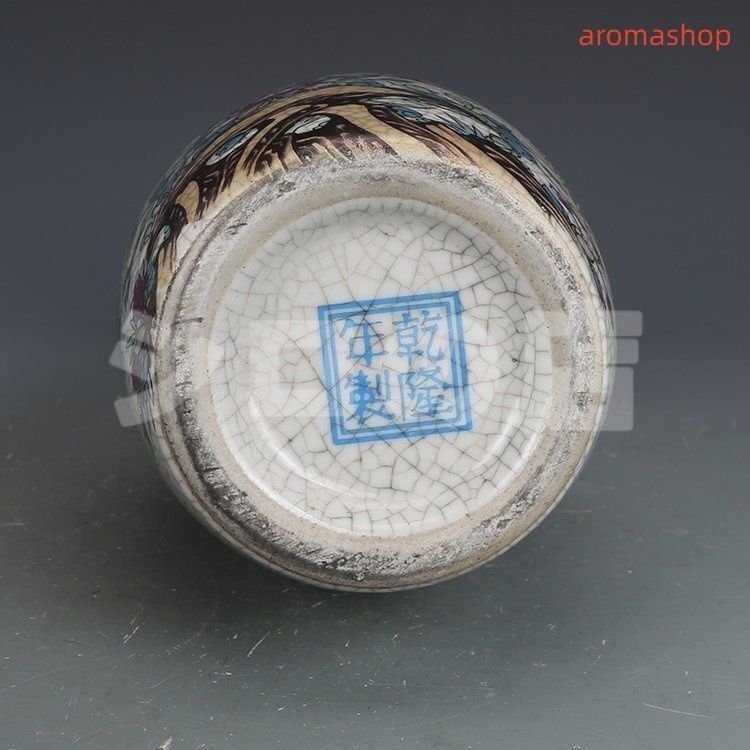 高品質 官窯焼き 粉彩描金 磁器 花瓶 景徳鎮 置物 中国陶磁 中国