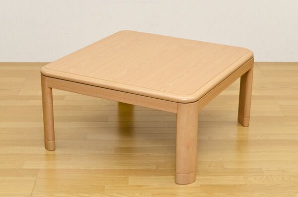 こたつ 約幅80×80cm 正方形 ブラウン 木製脚付き コタツ 継脚式 組立