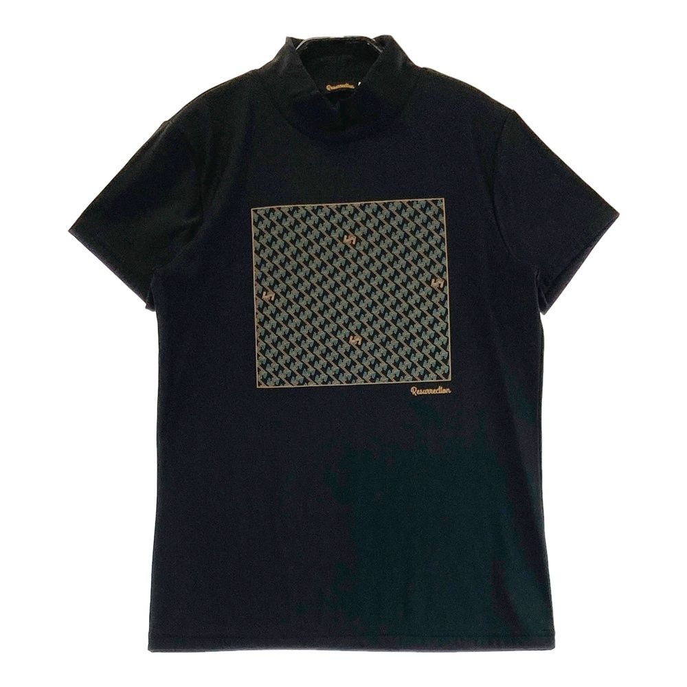サイズ M RESURRECTION レザレクション ハイネック半袖Tシャツ ブラック系 240101528091 ゴルフウェア レディース ストスト